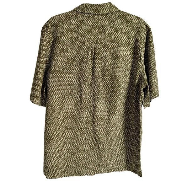 Geoffrey Beene Green Short Sleeve Button Down Shirt Men's Large - Picture 5 of 9